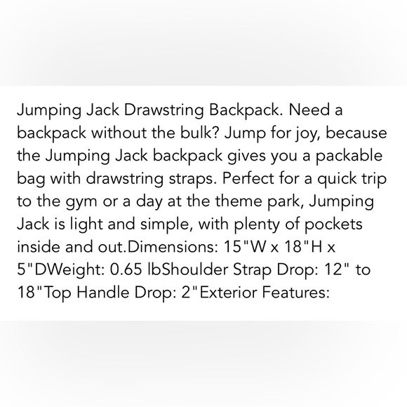 LUG JUMPING JACK BACKPACK - BRAND NEW - Picture 2 of 6